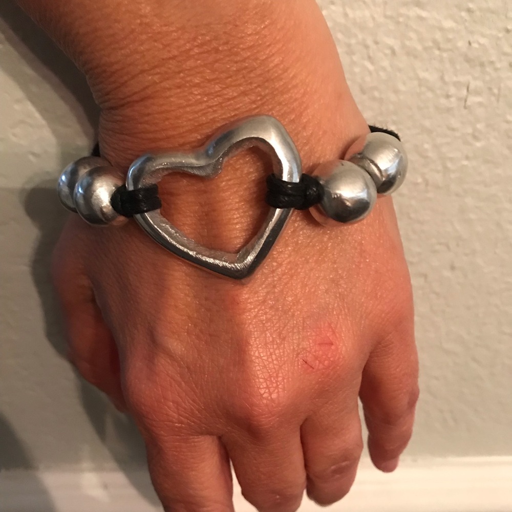 Imported from ITALY silver heart bracelet